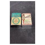 2 Vintage Cigarette Lighters Continental Oasis,
