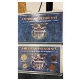 American presidents coin collection in plastic