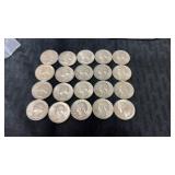 20.  1964. Silver quarters