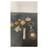 Group of key chains , nail clippers , pendants