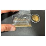 24K Gold Plated Tribute Coin Barack Obama w/COA