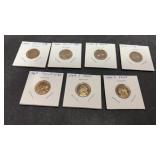 7 Proof Jefferson Nickels