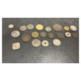 20 Foreign Coins, Francs, German Marks,& more