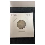 1890 seated liberty dime