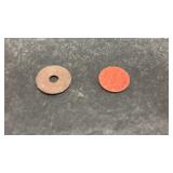 1949 Turkish Kurish Coin & Trade Token