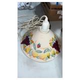 Vintage fruit, ceramic pendant, hanging light