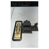 Vintage Cast Match Safe , Figure , & Lincoln