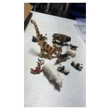13 Vintage Plastic Safari animals Mostly Schleich