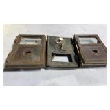 3 Vintage Post Office Metal Boxes