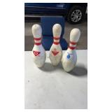 3 Vintage Bowling Pins Hunting Target Practice