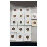 (17). Wheat pennies mixed dates
