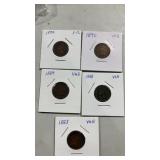 (5) Indian head cents mixed dates