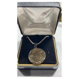 2006. Nebraska gold color quarter  necklace