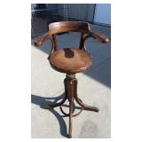 Antique children's barber chair wooden