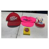 Vintage Soda Caps, Dr Pepper , Pepsi Painters Hat