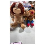 Vintage Earnie doll and  cabbage patch kiosas cat