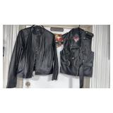 Women's leather vest, size medium, and women's