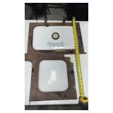 2 Vintage Monarch Porcelain Oven Doors