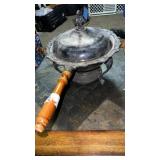 Vintage, silver plated, ornate, chafing service