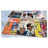6 Vintage 1960s  Baseball & Football Magazines