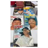 5 Vintage 1969s Mickey Mantle Baseball Magazines