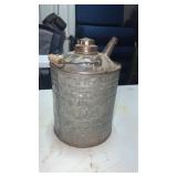 Vintage Galvanized Gas Can, Approx 10' Tall