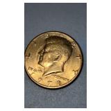 1971 D Kennedy, half dollar gold plated