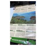 Large, 1971  Burlington Northern calendar 42 x