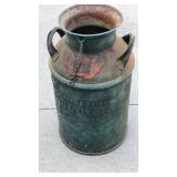 Metal large Centrox dairy, Iowa milk can. Dent on