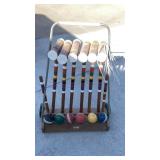 Vintage Forrester croquet set complete with stand