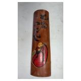 Japanese Daryma painting on bamboo good luck