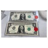 (2) 1995  $1 dollar star notes