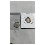1908  D barber dime and 1941  S mercury, dime