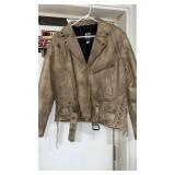 High one size medium leather, brown motorcycle