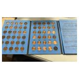 Book with Lincoln cents  missing a few