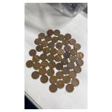 50.   1957D  wheat Pennie's