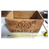 Vintage BPS Paints Wood Shipping Crate