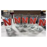 5 Nebraska big 10 drinking glasses