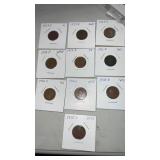 (10) mixed date, wheat pennies