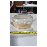Fire King Anchor Hocking Peach  Bowl Dish & Lid