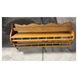 Brow wooden wall hanging shelf  approximately
