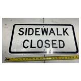 Vintage Metal Sidewalk Closed Sign