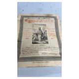 Vintage 1800s German Confirmation Letter, has