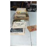 Large Lot Vintage Post Cards Leather, Black &