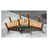 Wooden bridge yard art approximately  39 x 16'