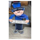 Wooden  29' tall wooden bud light  figure