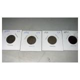 4.  Liberty V  nickels  1895, 1897, 1899 & 1911
