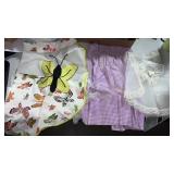 3 woman's half aprons purple apron has some