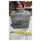 Vintage Grey Graniteware Miners Lunch Pail