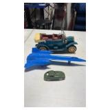 Vintage Jalopy , Plastic Fighter Jet , Metal
